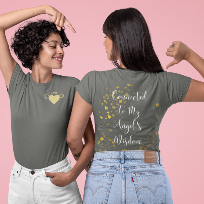 Unisex Recycled Organic T-Shirt - Connected to My Angels Wisdom