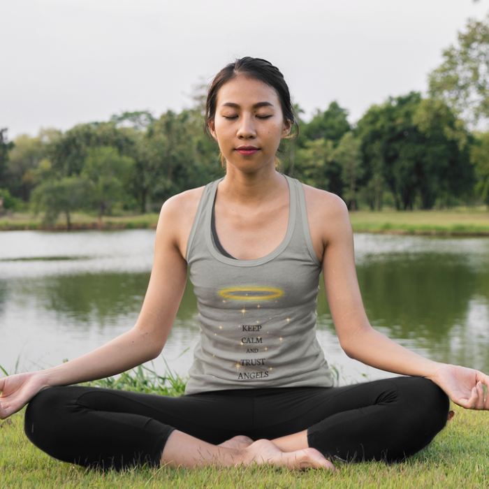 Racerback Tank - Keep Calm and Trust Angels