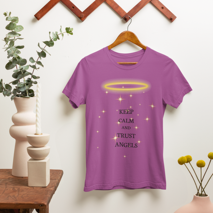 Unisex Recycled Organic T-Shirt - Keep Calm and Trust Angels
