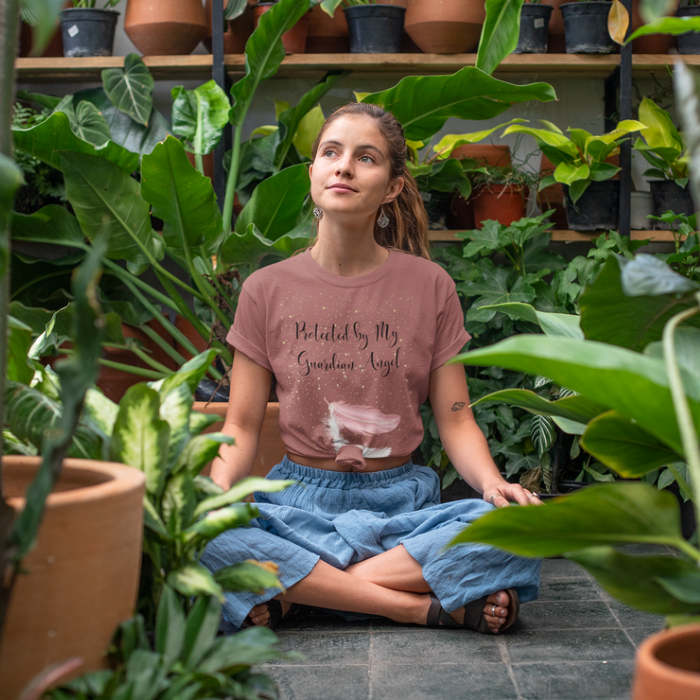 Unisex Recycled Organic T-Shirt - Protected by My Guardian Angel