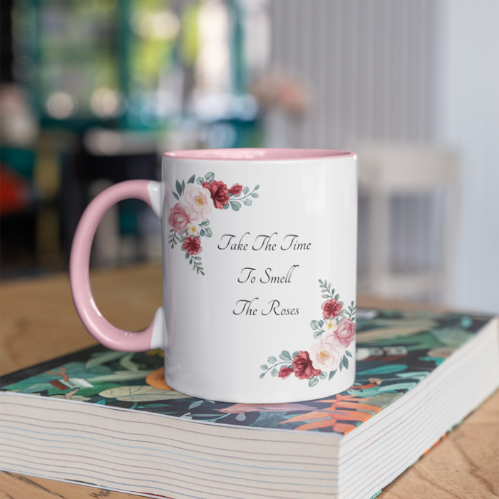 Coffee Mug, 11oz - Take the Time to Smell the Roses