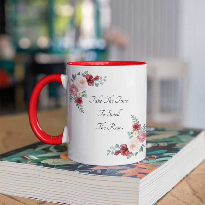 Coffee Mug, 11oz - Take the Time to Smell the Roses